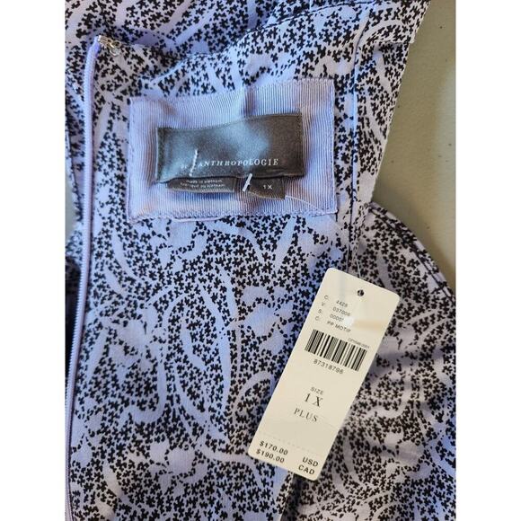 NWT Anthropologie The Cecily Fit&Flare Sweetheart Dress Sz Plus 1X Purple 9B413 - Picture 7 of 9